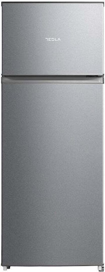 Tesla Double Door Refrigerator 207lt H143xW55xD55cm Inox RD2100MS1