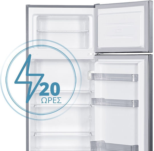 Philco Frigider cu două uși 206lt Î143xL55xA55cm. Inox PRD-222XE
