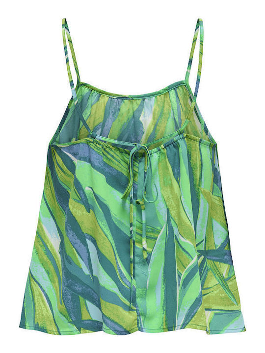 Ella Damen Bluse Ärmellos Green