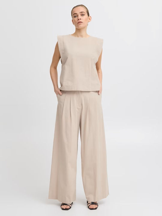 Women's Fabric Trousers Simply Taupe