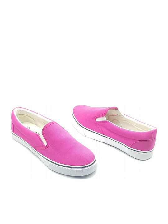 Women's Canvas Slip-Ons Fuchsia