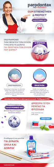 Paradontax Gum Strengthen & Protect Fresh Mint, Οδοντόκρεμα καθημερινής χρήσης με Υαλουρονικό Οξύ 75ml