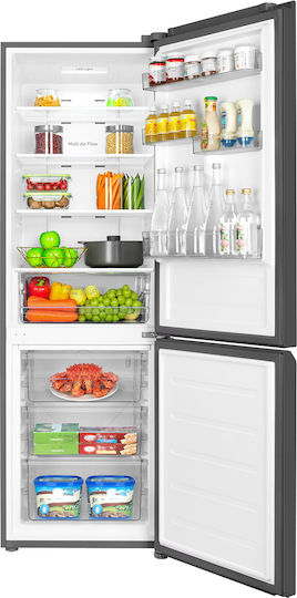 TCL Fridge-Freezer 318lt Total NoFrost H185xW59.5xD63cm Gray RP318BSE1