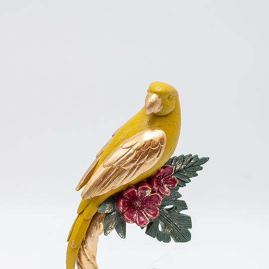 Table Decorative Parrot Polyresin Gold 11x7x21.5cm Pack 2 Pieces