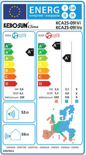 Clima Aparat De Aer Condiționat Inverter 9000 BTU A++/A+ Cu Umidificator - Ionizator Și WiFi