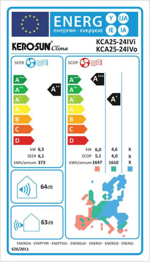 Clima Κλιματιστικό Inverter 24000 BTU A++/A+ με Ιονιστή και WiFi