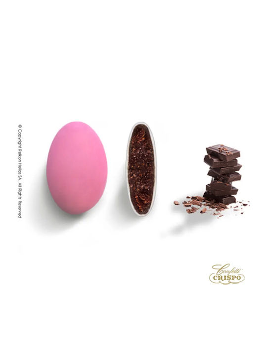 Confetti Crispo Κουφέτα Choco σε Σχήμα Κλασικό με Γεύση Σοκολάτα Ροζ 1000gr