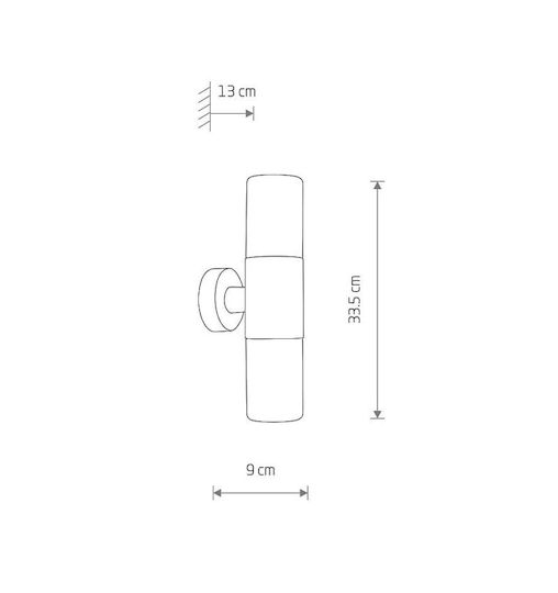 Nowodvorski Wall-Mounted Outdoor Ceiling Light E27 IP44 Double Beam 9x13x33.5εκ.