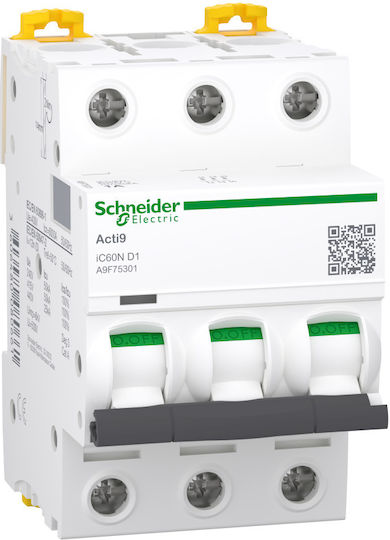 Schneider Electric Автоматичен Прекъсвач 1Спецификация Триполюсен AC A9F75301
