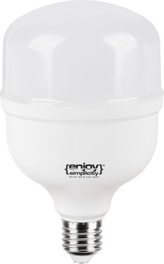 Elvhx Λάμπα LED 27W για Ντουί E27 και Σχήμα T160 Ψυχρό Λευκό 3700lm