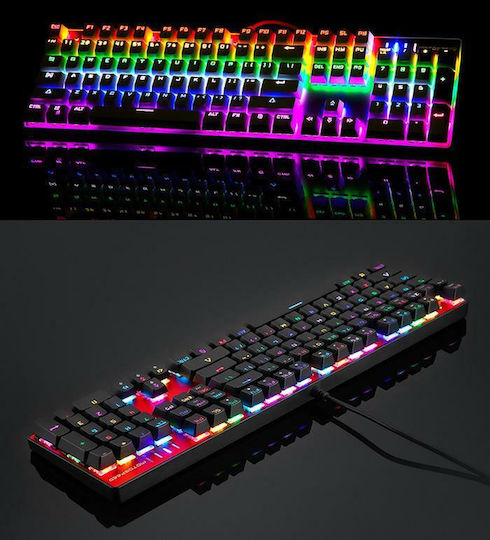 Motospeed Inflictor CK104 Gaming Mechanical Keyboard with Outemu Red Switches and RGB Lighting English UK