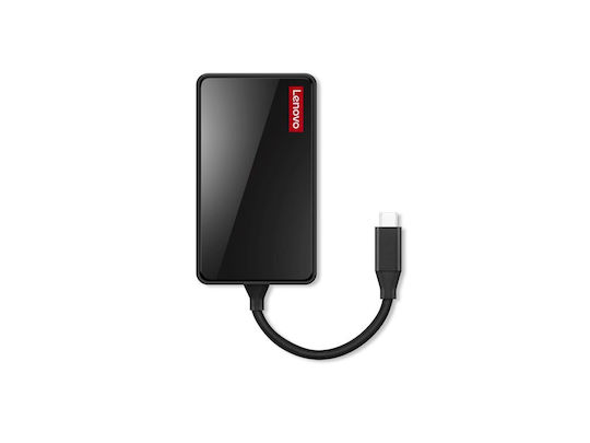Lenovo 100 USB-C Docking Station με HDMI 4K PD και σύνδεση 2 Οθονών Μαύρο