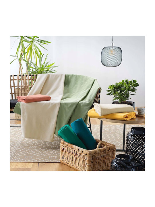 Douceur d'Intérieur Lucile Κουβέρτα Ημίδιπλη 180x220εκ. Πράσινη