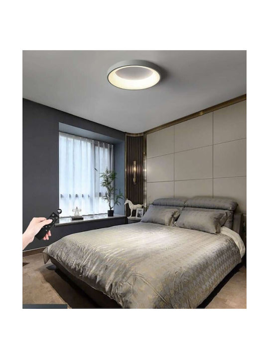 Atman Tenerife Ceiling Mount Light 50cm Gray with Integrated LED and Remote Control