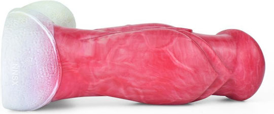 Kinksters Realistic Dildo with Scrotum Red