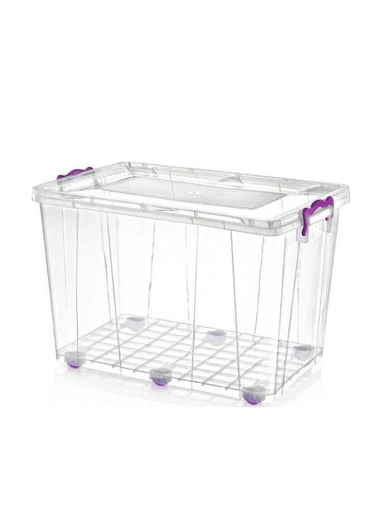 Sidirela Texas Plastic Storage Box with Lid White 50x37x30cm 1pcs