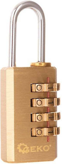 Geko Bronze Padlock Brass with Key 21mm 1pcs