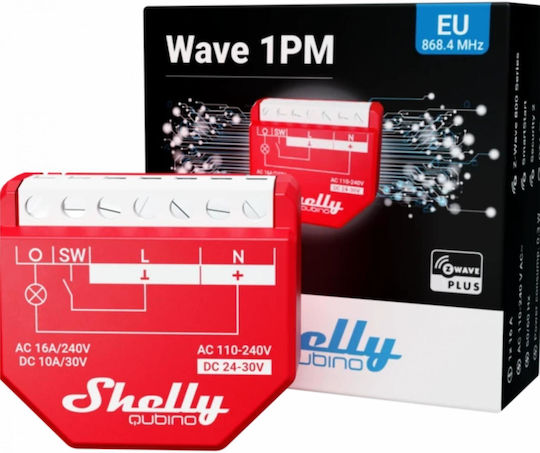 Shelly Qubino Z-Wave 1PM Intelligenter Schalter 1 Kanal Wi-Fi Z-Wave & RF 16A