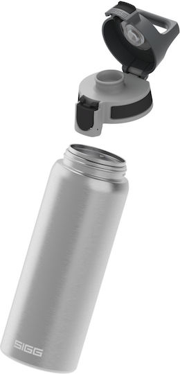 Sigg Shield One Детско Пиене Бутилка Алуминий Non Spill Сребърна 0.75ml
