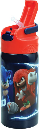 Gim Sonic Kids Water Bottle Stainless Steel with Straw Sonic 3 The Hedgehog 500ml