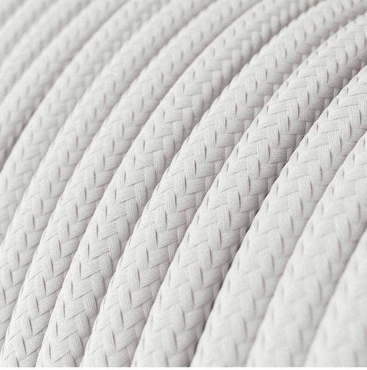 Weißes Stoffkabel Rund 2x0.75 Kreative Kabel 150203 Cubalux 150203 Weiß