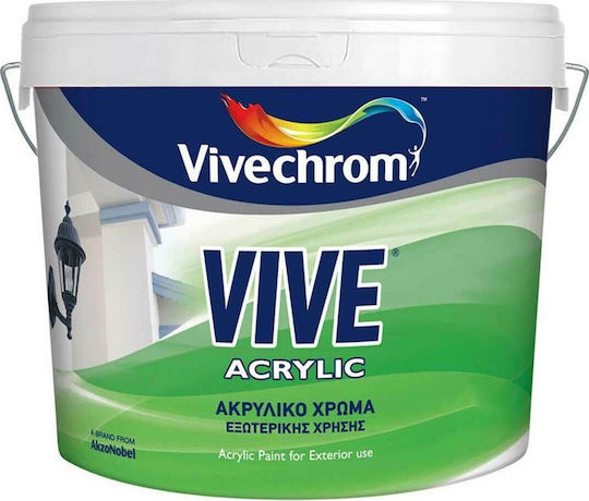 Vivechrom Vive Acrylic Πλαστικό Χρώμα για Εξωτερική Χρήση 3lt