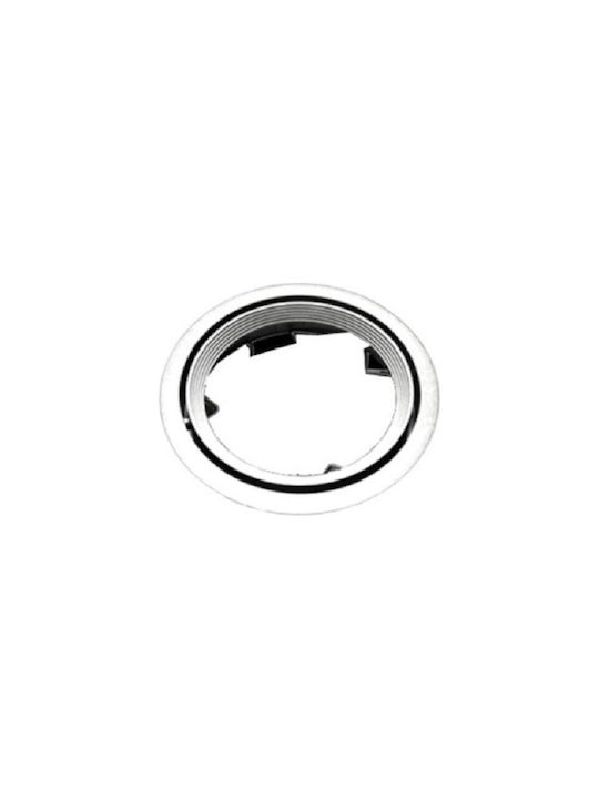 Aca Metallic Recessed Spot with Socket G53 White 1pcs