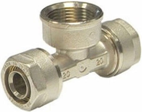 Brass Form Ταφ Σύνδεσης Σωλήνα Ορειχάλκινο Θηλυκό 18mm 18Χ2Χ1/2''