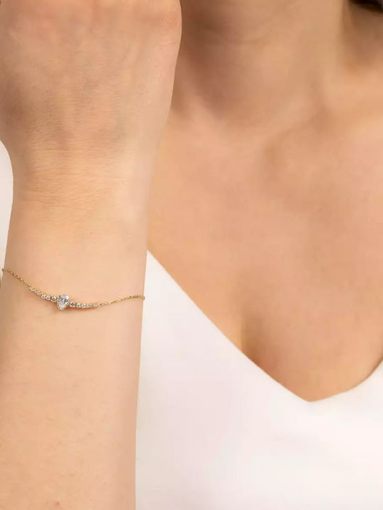 Set with Necklace , Earrings & Ring from Gold 9K with Stones