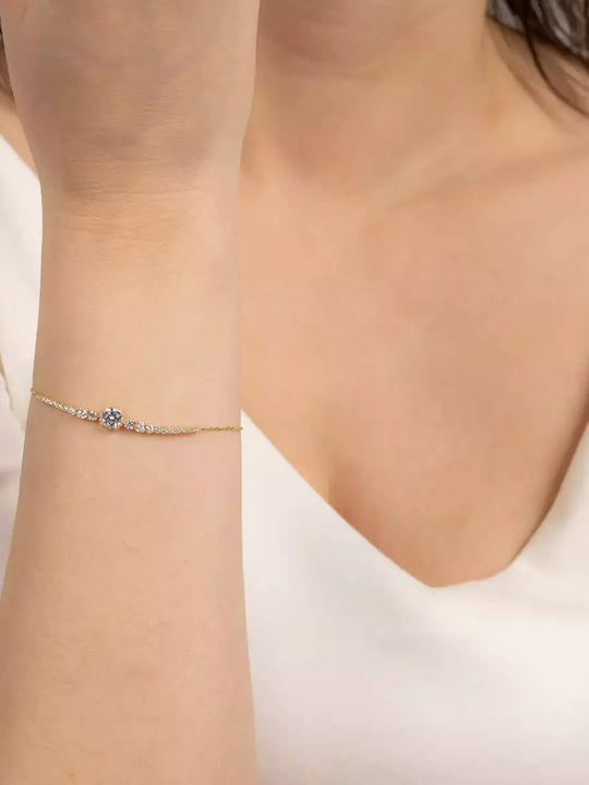 Set with Necklace , Earrings & Ring from Gold 9K with Stones