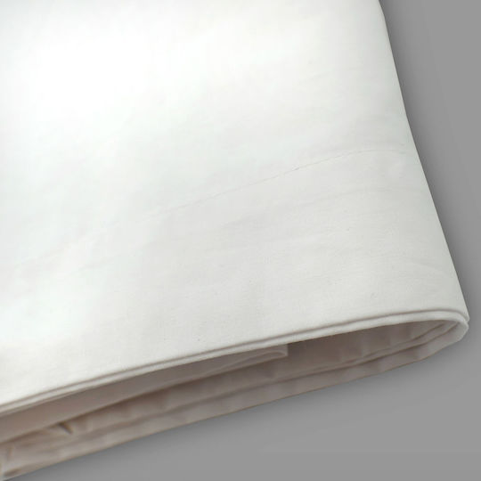 Hotel Sheet Plain Euroria 1 Piece White 170x270cm 100% Cotton 225tc Lindeluxe