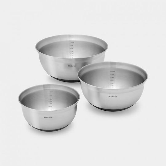 Brabantia Ανοξείδωτο Μπωλ Ανάμειξης 3τμχ