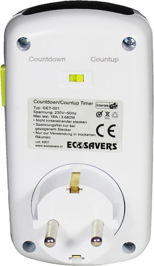 Ecosavers Cronometru Digital Priză Zilnic Cu Funcție De Numărătoare Inversă