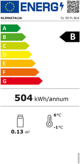 Alfa Frost Επιτραπέζιος Επαγγελματικός Mini Καταψύκτης Βιτρίνα 57lt & 200W Μαύρος με Πόρτες Π59.5 x Β54.5 x Υ61εκ.