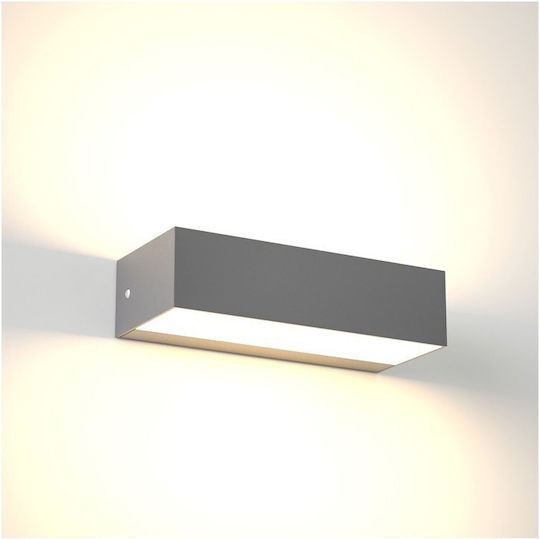 Inlight Martin Επιτοίχια Εξωτερική Πλαφονιέρα LED IP65 9W με Ρυθμιζόμενο Λευκό Φως Διπλής Δέσμης 17x4.6x4.6εκ.