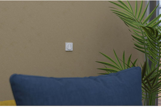 Tesla Comutator Încastrat Cu Variator Cu Cadru LED Rotativ 300W Alb Tesla