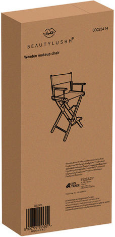 Beautylushh Chair for Makeup with Adjustable Height Black