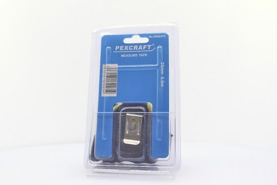Pexcraft Μετροταινία με Αυτόματη Επαναφορά 25mm x 5.5m