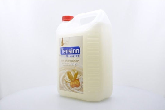 Tension Primavera Κρεμοσάπουνο Χεριών 4lt Άρωμα με Γλυκερίνη Λευκό