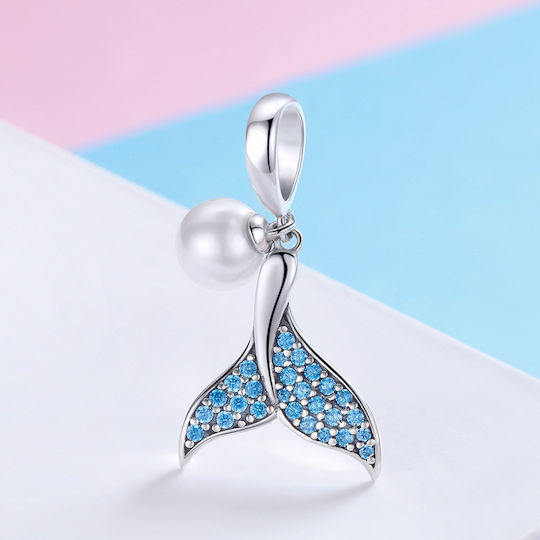 Ασημενιο Charm 925 Blue Mermaid Pearl