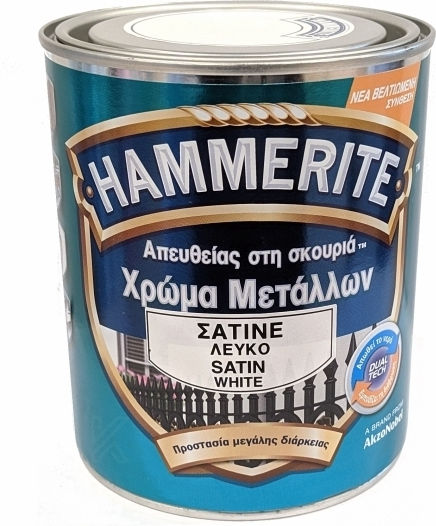 Hammerite Λευκό Σατινέ 750ml Vivechrom 5114954 Υγρό Λευκό