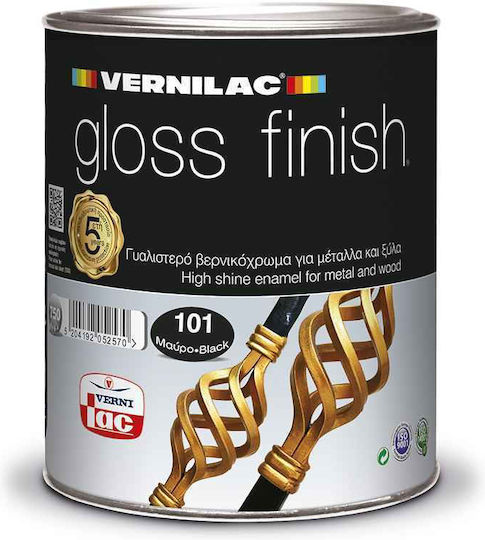 Vernilac Βερνικόχρωμα 0.75lt Νο101 Μαύρο Ματ Γυαλιστερό