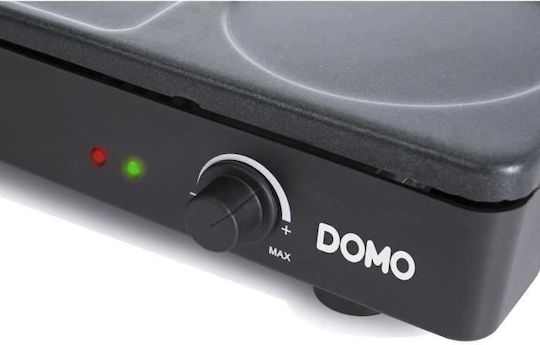Domo Tabletop Grătar Electric Raclette Placă Netedă 1000W cu Termostat Reglabil 26bucx23.5buccm