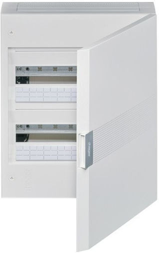 Hager Vega Wall mounted 18-Elements Fuse Box with 3 Rows W400xH625xD143mm