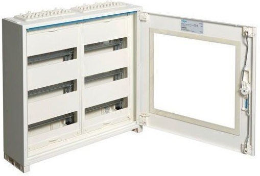 Hager Univers Wall mounted Waterproof 12-Elements Fuse Box with 3 Rows W300xH500xD161mm