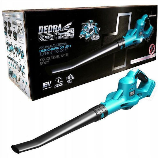 Dedra Laubbläser Handheld Akku 18V Solo mit Maximaler Luftgeschwindigkeit 210km/h