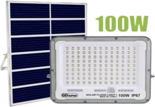Waterproof Solar LED Floodlight 100W Cold White 7500K IP67