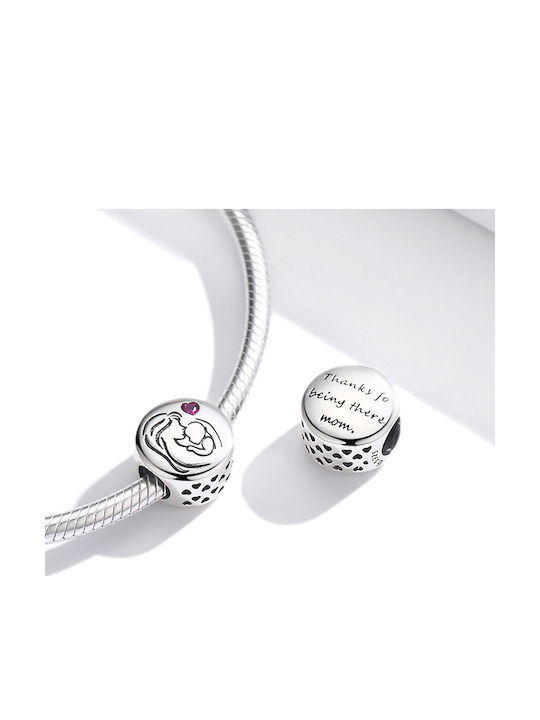 Silver Star Charm Mamă Din Argint Roșu