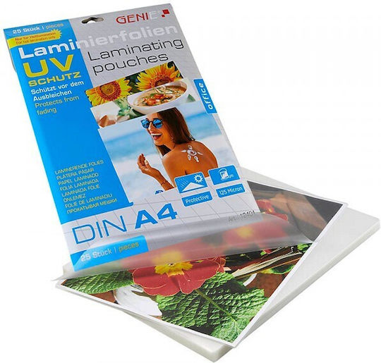 Genie Laminating Sheets A4 125 Microns 25 Pieces