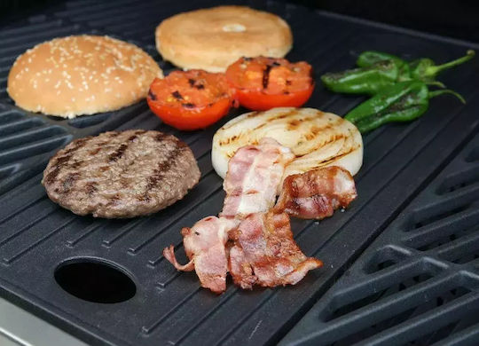 Outdoorchef DGS Baking Plate Double Sided with Cast Iron Flat & Grill Surface 44x20.3x0.9cm